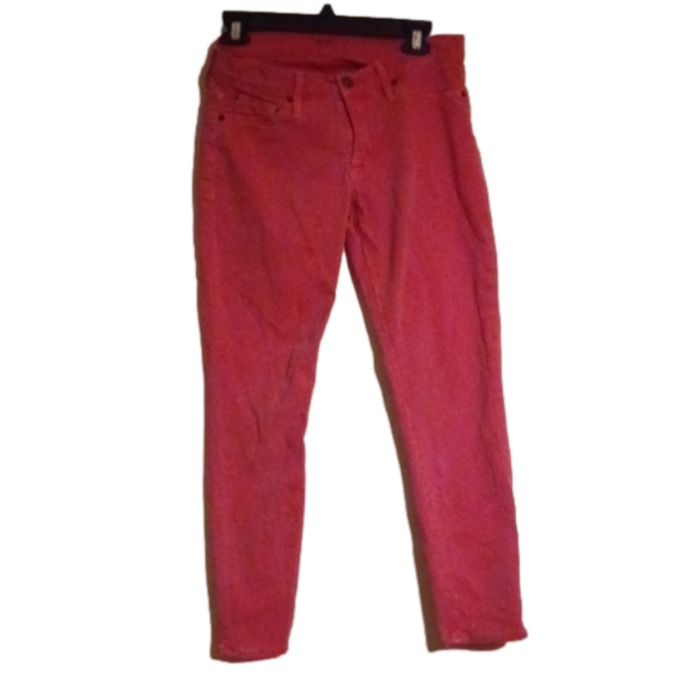 𝅺hudson Crop Krista Super skinny pink jeans. Size 27. Beautiful color!